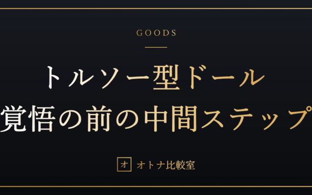 ラブドールはまだ早い、という人へ。トルソー型という中間ステップの正直な話